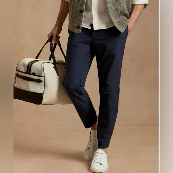 Banana Republic Motion Tech Hybrid Pant True Black size 38 - Picture 1 of 9